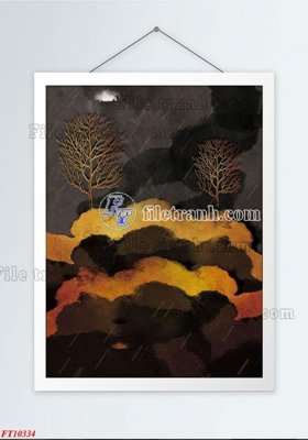 File in ấn File tranh bộ hiện đại FT10334 (bản gốc) cao cấp