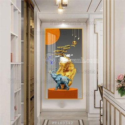 Hình ảnh file gốc File tranh hiện đại pha lê gương FT103342 cho in UV