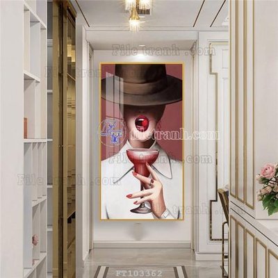 File tranh File tranh hiện đại pha lê gương FT103362 (bản gốc) in lụa 5D