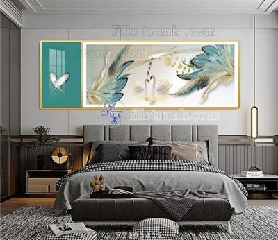 File tranh File tranh hiện đại pha lê gương FT103412 (gốc) phong cách tối giản