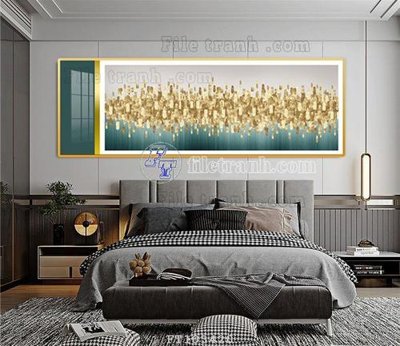 File gốc in ấn File tranh hiện đại pha lê gương FT103420 độ phân giải cao