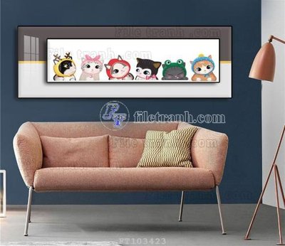 File tranh File tranh hiện đại pha lê gương FT103423 (bản gốc) in lụa 3D