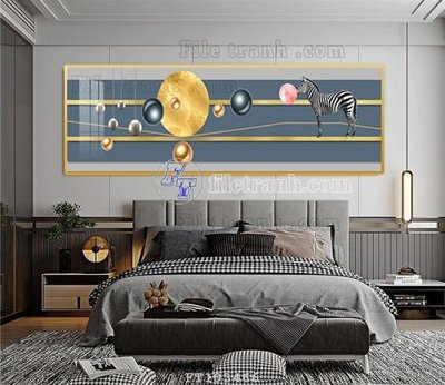 File in trần File tranh hiện đại pha lê gương FT103466 (bản gốc) bầu trời