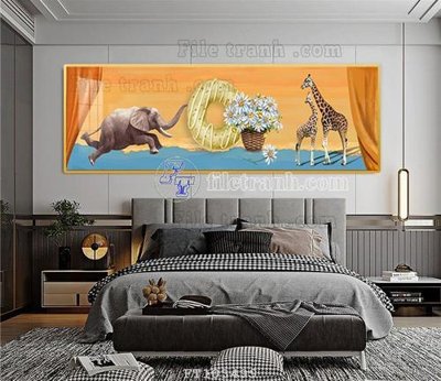 File gốc File tranh hiện đại pha lê gương FT103499 (in lụa) trang trí tường