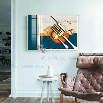 File in trần File tranh hiện đại pha lê gương FT103506 (bản gốc) bầu trời