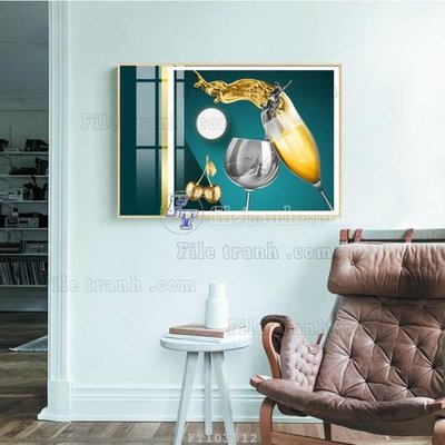File ảnh File tranh hiện đại pha lê gương FT103512 (gốc) trang trí khách sạn