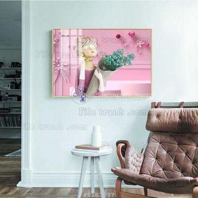 Chi tiết file gốc File tranh hiện đại pha lê gương FT103517 (cho in tráng gương)