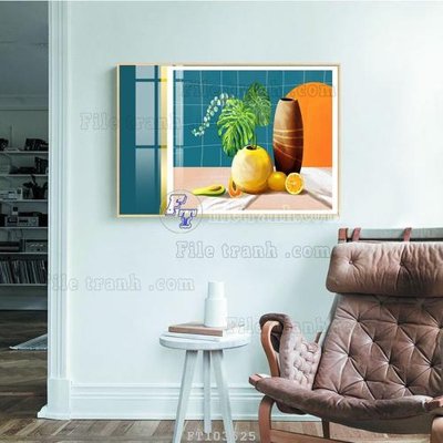 File in trần File tranh hiện đại pha lê gương FT103525 (bản gốc) hoa văn