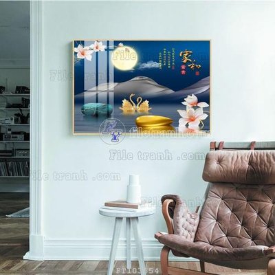 File in ấn File tranh hiện đại pha lê gương FT103554 (bản gốc) cao cấp