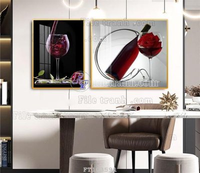 File PSD File tranh hiện đại pha lê gương FT103591 (bản gốc) cho nhà in