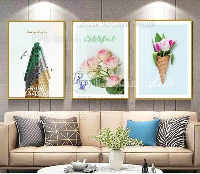 File gốc File tranh hiện đại pha lê gương FT103609 (chuẩn CMYK) cho nhà in