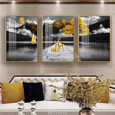 File PSD File tranh hiện đại pha lê gương FT103640 (gốc) cho designer