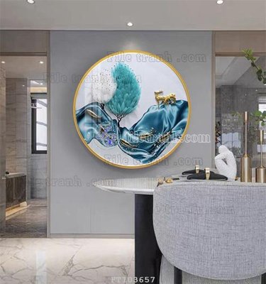 File in lụa File tranh hiện đại pha lê gương FT103657 (tân cổ điển) File tranh hiện đại pha lê gương FT103657