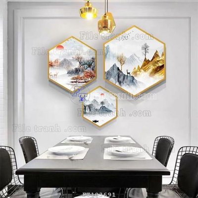 File tranh File tranh hiện đại pha lê gương FT103691 (bản gốc) treo tường