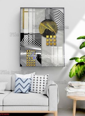 Ảnh gốc file in lụa File tranh bộ hiện đại FT10391 chi tiết