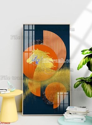 Tải file File tranh bộ hiện đại FT10420 (gốc) chủ đề hoa sen