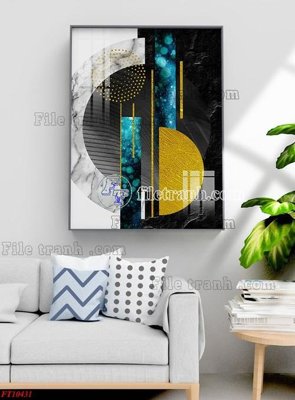 File in trần File tranh bộ hiện đại FT10431 (bản gốc) đại dương