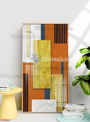 File tranh File tranh bộ hiện đại FT10435 (gốc) in trên kính