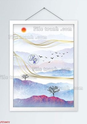 File ảnh File tranh bộ hiện đại FT10471 (gốc) cho trang trí nhà hàng