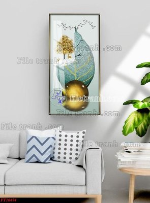 File tranh gốc in trần nhà File tranh bộ hiện đại FT10474 3D