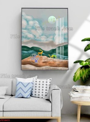 Ảnh gốc file in lụa File tranh bộ hiện đại FT10475 chi tiết