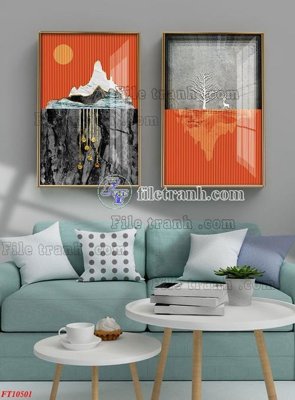 File in trần File tranh bộ hiện đại FT10501 (file gốc) hoa văn 3D