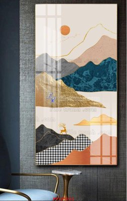 File gốc File tranh hiện đại pha lê gương FT105291 (in lụa) cao cấp