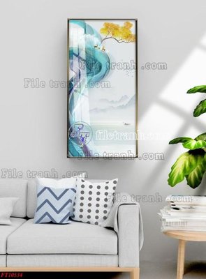 File tranh gốc in trần nhà File tranh bộ hiện đại FT298534 3D
