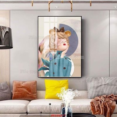 File gốc File tranh hiện đại pha lê gương FT105477 (in lụa) tranh mã đáo