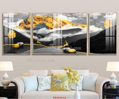 File gốc File tranh hiện đại pha lê gương FT105514 (trang trí) phòng ngủ