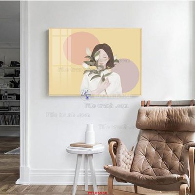 File tranh in tráng gương File tranh hiện đại pha lê gương FT105530 (siêu nét)