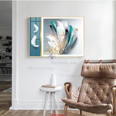 File tranh in trần File tranh hiện đại pha lê gương FT105532 (ảnh gốc siêu nét)