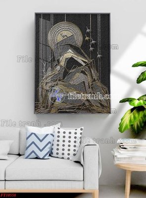 File tranh File tranh bộ hiện đại FT514558 (bản gốc) in lụa dán tường