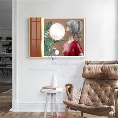 File gốc File tranh hiện đại pha lê gương FT105633 (in tráng gương) hiện đại