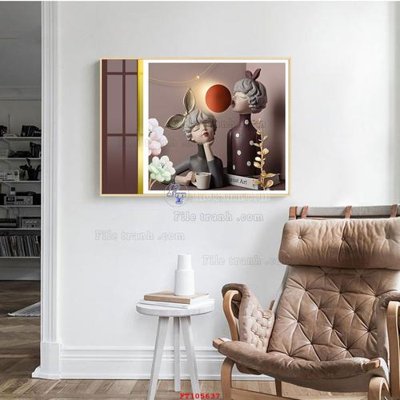 File gốc File tranh hiện đại pha lê gương FT105637 (vector) cho in ấn