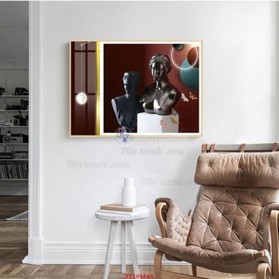 File tranh File tranh hiện đại pha lê gương FT105649 (gốc) chủ đề động vật