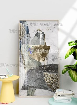 File in trần File tranh bộ hiện đại FT613569 (bản gốc 3D) sống động