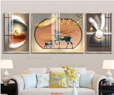 Tải file gốc in lụa File tranh hiện đại pha lê gương FT105753 siêu nét