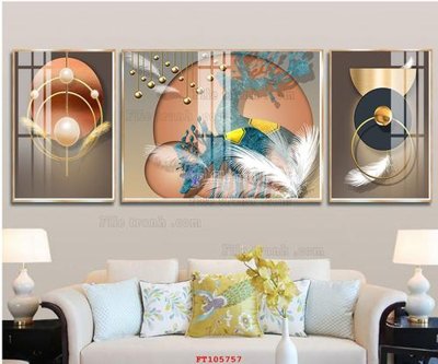 File gốc File tranh hiện đại pha lê gương FT105757 (in lụa) họa tiết 3D