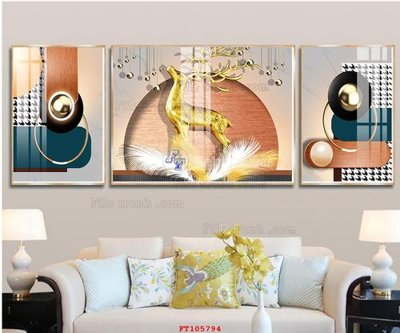 Hình ảnh file gốc File tranh hiện đại pha lê gương FT105794 cho in UV