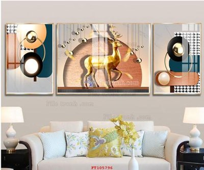 File in mica File tranh hiện đại pha lê gương FT105796 (bản gốc) làm vách ngăn