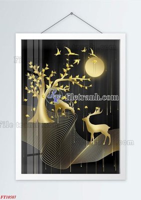 File in lụa File tranh bộ hiện đại FT775587 (hoa văn) File tranh bộ hiện đại FT775587