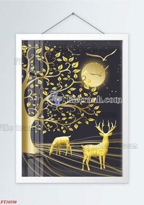 Ảnh gốc File tranh bộ hiện đại FT802590 (siêu chi tiết) để in ấn