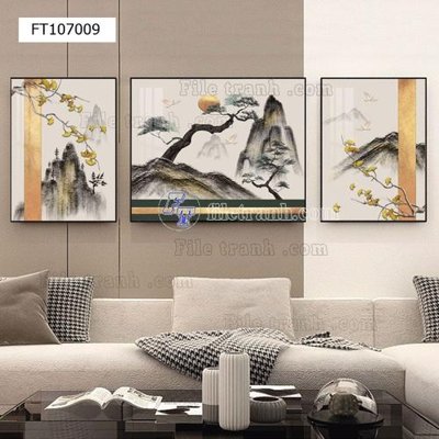 Ảnh gốc File tranh hiện đại pha lê gương FT107009 (nét căng) in mica