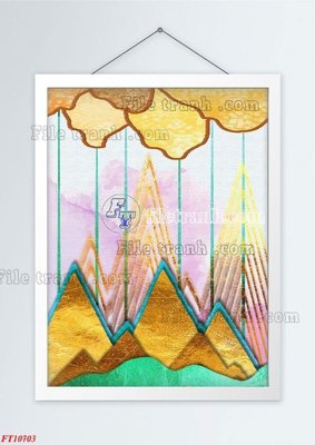 File gốc File tranh bộ hiện đại FT1819703 (in mica) làm bảng hiệu