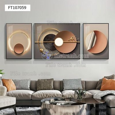 Ảnh gốc File tranh hiện đại pha lê gương FT107059 (nét căng) in mica