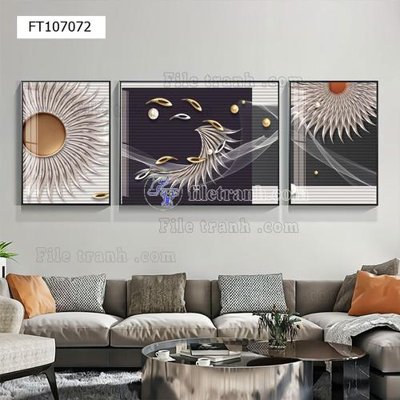 File in lụa File tranh hiện đại pha lê gương FT107072 (phong cảnh) File tranh hiện đại pha lê gương FT107072