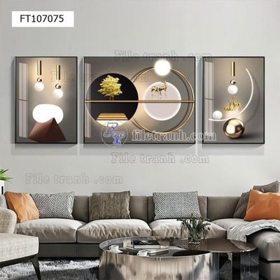 Tải file File tranh hiện đại pha lê gương FT107075 (PSD) cho in tranh 3D