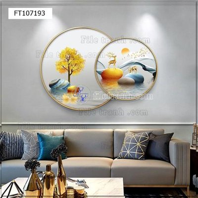 File tranh File tranh hiện đại pha lê gương FT107193 (bản gốc) trang trí văn phòng