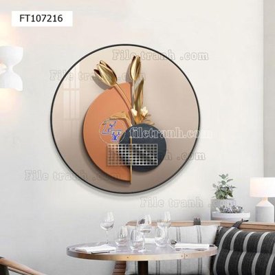 File gốc in tráng gương File tranh hiện đại pha lê gương FT107216 chi tiết